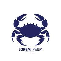 minimal and abstract logo of crab icon crab vector silhouette isolated art