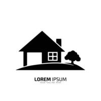 minimal and abstract home logo house icon building silhouette vector