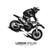 minimal and abstract logo of mud bike icon dirt bike vector silhouette isolated