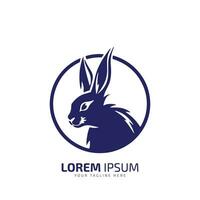 minimal and abstract logo of rabbit icon hare vector silhouette isolated art