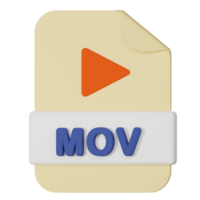 mov Dateiname Erweiterung 3d Symbol png