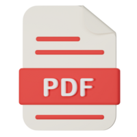 pdf bestandsnaam uitbreiding 3d icoon png