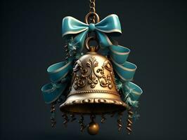 christmas bell 3d model  ai generative photo