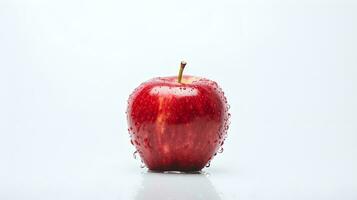 an apple is shown with water droplets on it  ai generative photo