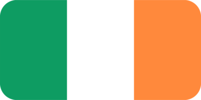 irisch Flagge von Irland runden Ecken png