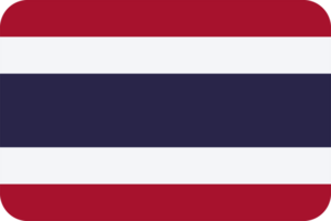 thailändisch Flagge von Thailand runden Ecken png