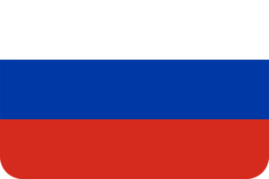 Russian Flag of Russia round corners png