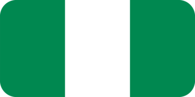 Nigerianer Flagge von Nigeria runden Ecken png