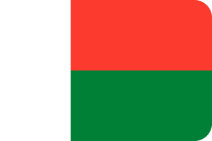 madagassisch Flagge von Madagaskar runden Ecken png