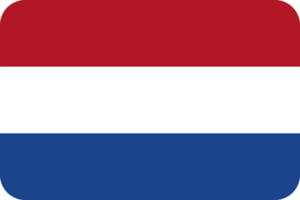 Dutch Flag of Netherlands round corners png