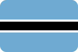 motswana Flagge von Botswana runden Ecken png