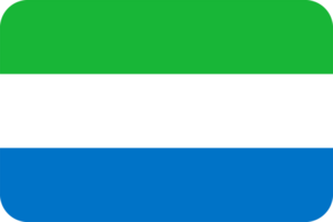 Sierra Leonean Flag of Sierra Leone round corners png