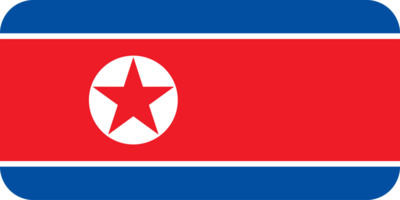 noorden Koreaans vlag van noorden Korea ronde hoeken png
