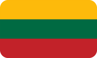 Litouws vlag van Litouwen ronde hoeken png