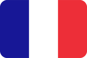 French Flag of France round corners png