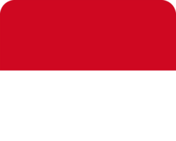 Monegasque Flag of Monaco round corners png