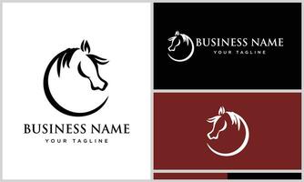 arabian horse logo design template vector