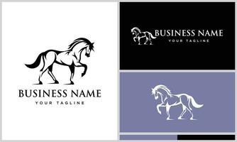 arabian horse logo design template vector
