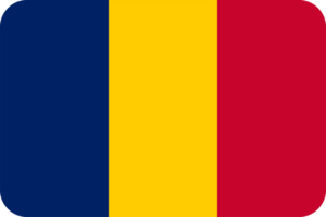 chadian flagga av chad runda hörn png