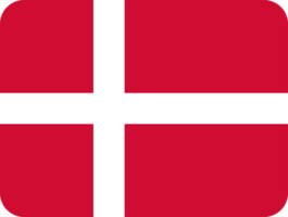 Deens vlag van Denemarken ronde hoeken png