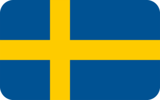 Swedish Flag of Sweden round corners png