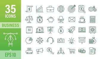 Global network connection. Business line icon set. Marketing network. Money line icon set. Vector stock illustration