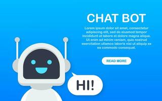 Chat Bot Using Laptop Computer, Robot Virtual Assistance Of Website Or Mobile Applications. Voice support service bot. Online support bot. Vector illustration