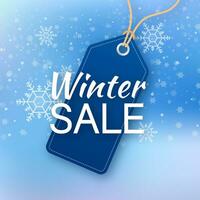 Winter sale, great design for any purposes. Layout template. Sale, discount, price tag, special offer concept. Vector stock illustration