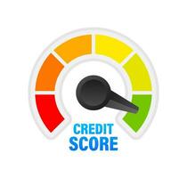 Credit score scale showing good value. Vector illustration