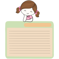 Note paper child smile png