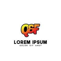 QF Initial Logo Design Vector