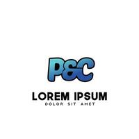 PC Initial Logo Design Vector