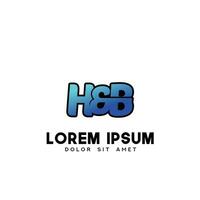 HB Initial Logo Design Vector