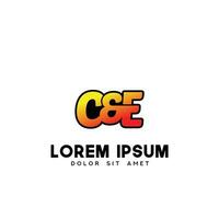 CE Initial Logo Design Vector