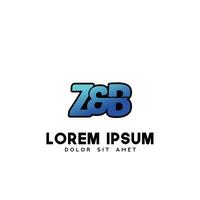 zb inicial logo diseño vector