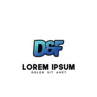 DF Initial Logo Design Vector