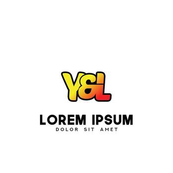 YL Initial Brush In Circle Frame Template Design vector