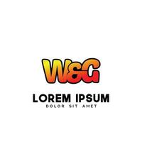 wg inicial logo diseño vector
