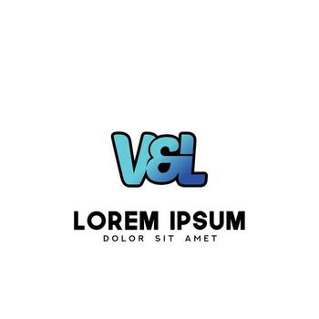 VL Initial Brush In Circle Frame Template Design vector