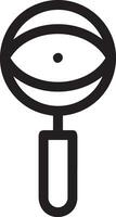 Zoom find icon symbol image vector. Illustration of the search lens design image vector