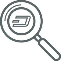 Zoom find icon symbol image vector. Illustration of the search lens design image vector