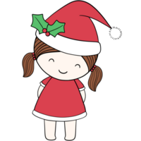 Girl wearing a Santa costume png