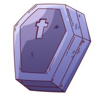 Cute Halloween Element Sticker Icon Coffin