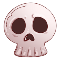 Cute Halloween Element Sticker Icon Skull png