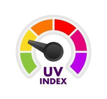 UV index level sun. numbers solar protection. Vector illustration