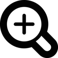 Zoom find icon symbol image vector. Illustration of the search lens design image vector