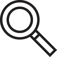 Zoom find icon symbol image vector. Illustration of the search lens design image vector