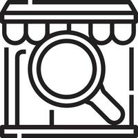 Zoom find icon symbol image vector. Illustration of the search lens design image vector