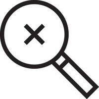 Zoom find icon symbol image vector. Illustration of the search lens design image vector