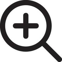 Zoom find icon symbol image vector. Illustration of the search lens design image vector